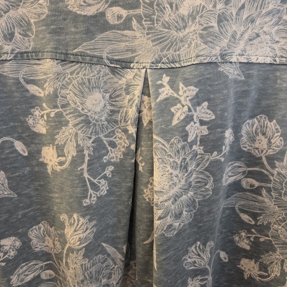 Jane + Delancey sz 3X green floral relaxed fit t-shirt top boho casual cottage - Picture 4 of 10